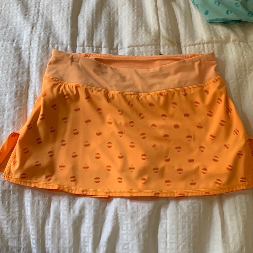Orange Lululemon skirt size 6 regular